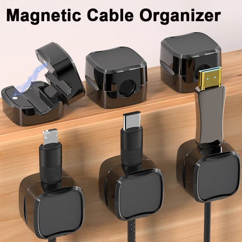 Clip Magnético Organizador de Cables Bajo Escritorio