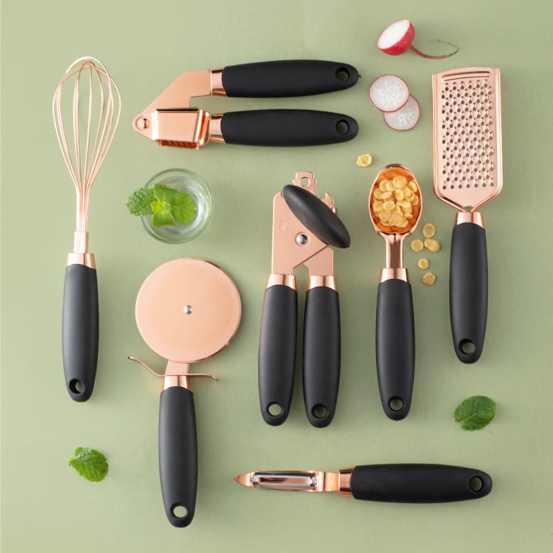 Set de Peladores de Cocina con Baño de Cobre