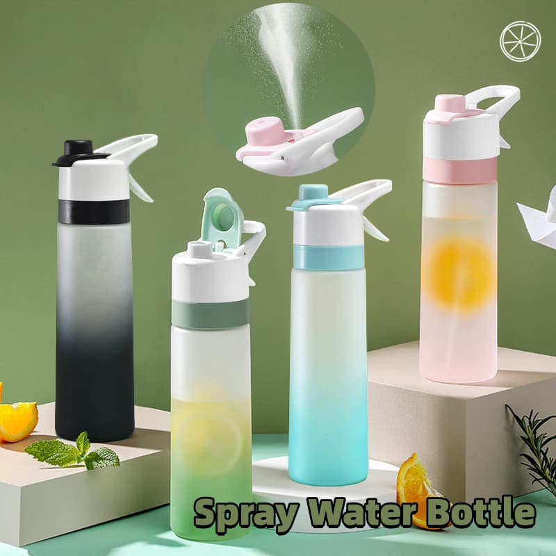 Botella de Agua con Spray para Deportes - Gran Capacidad