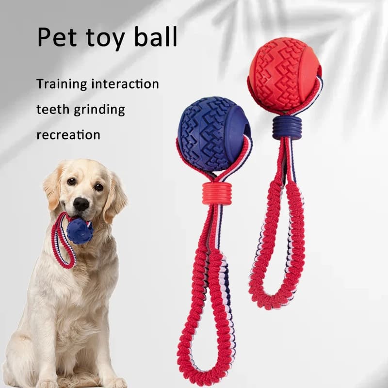Pelota Interactiva para Perros con Cuerda