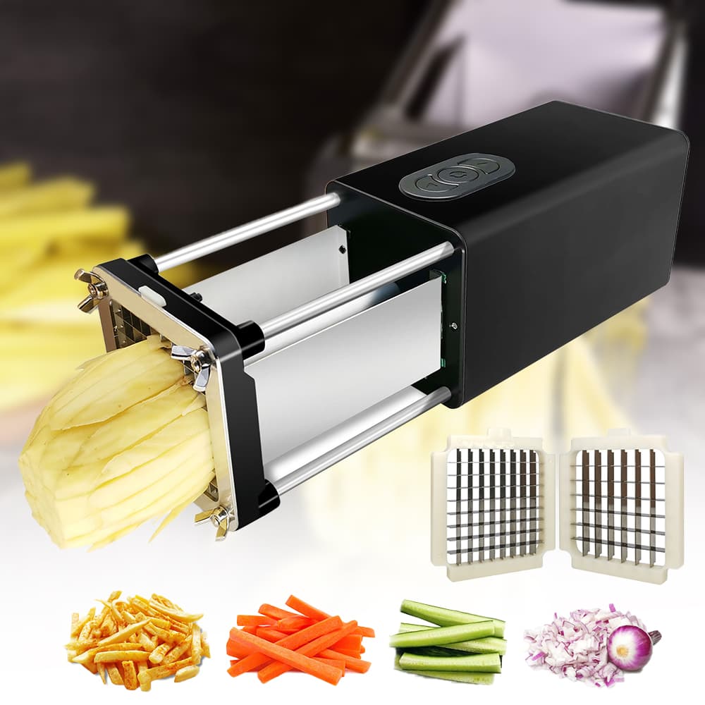 Cortador Eléctrico de Papas y Verduras de Acero Inoxidable