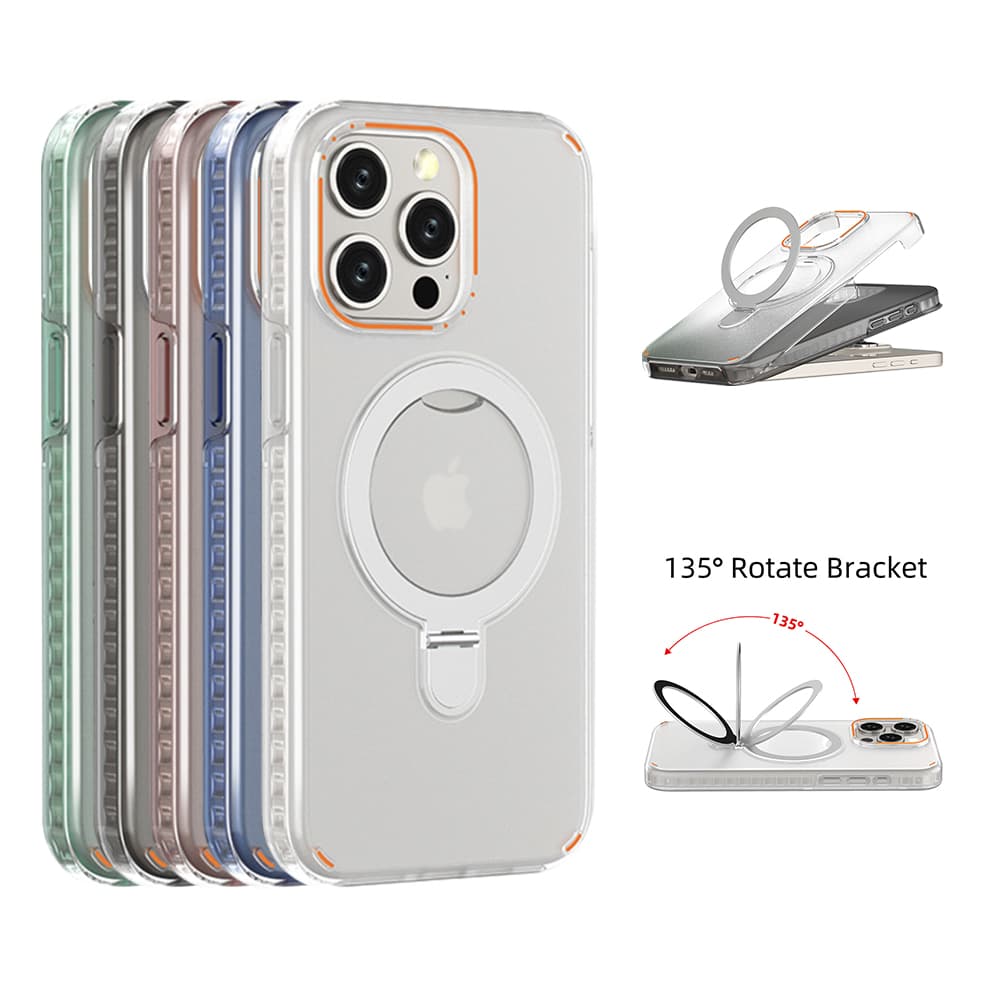 Funda Magnética para Teléfono con Soporte MagSafe Transparente