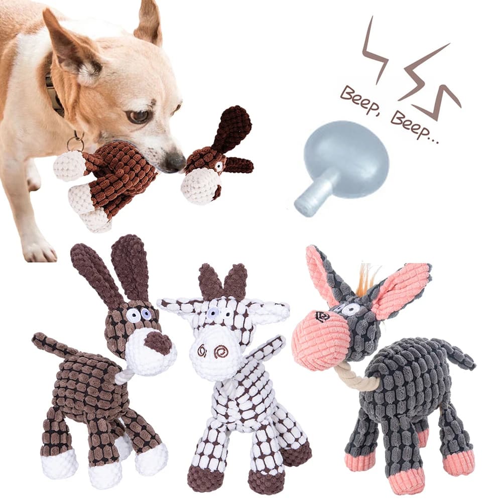 Juguete Forma Burro Corduroy para Perros