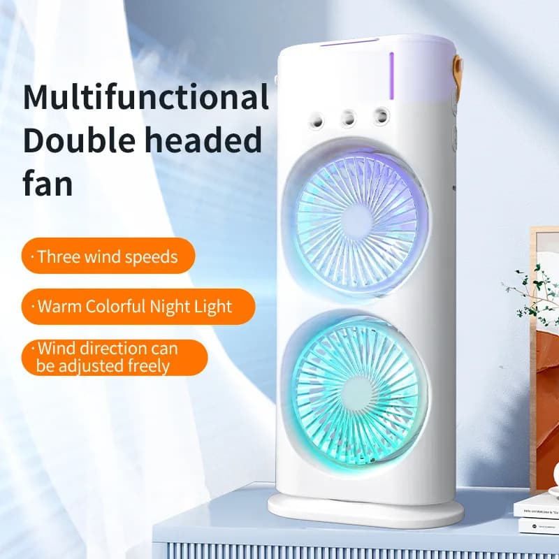 Ventilador Humidificador Portátil Doble Función