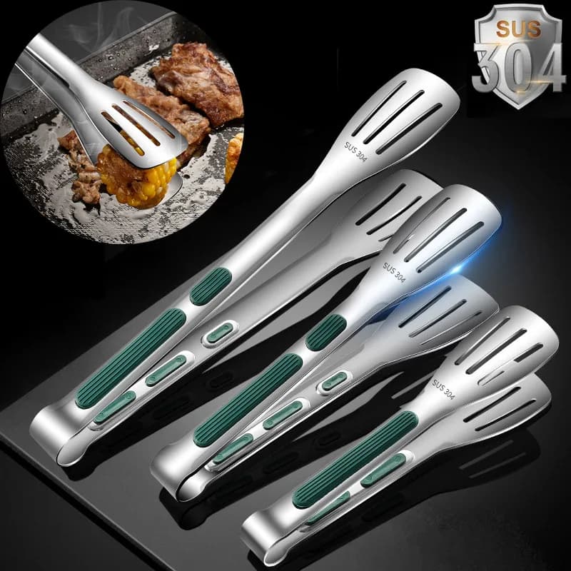 Pinzas de Cocina Acero Inoxidable 304 - Set 3 Tamaños