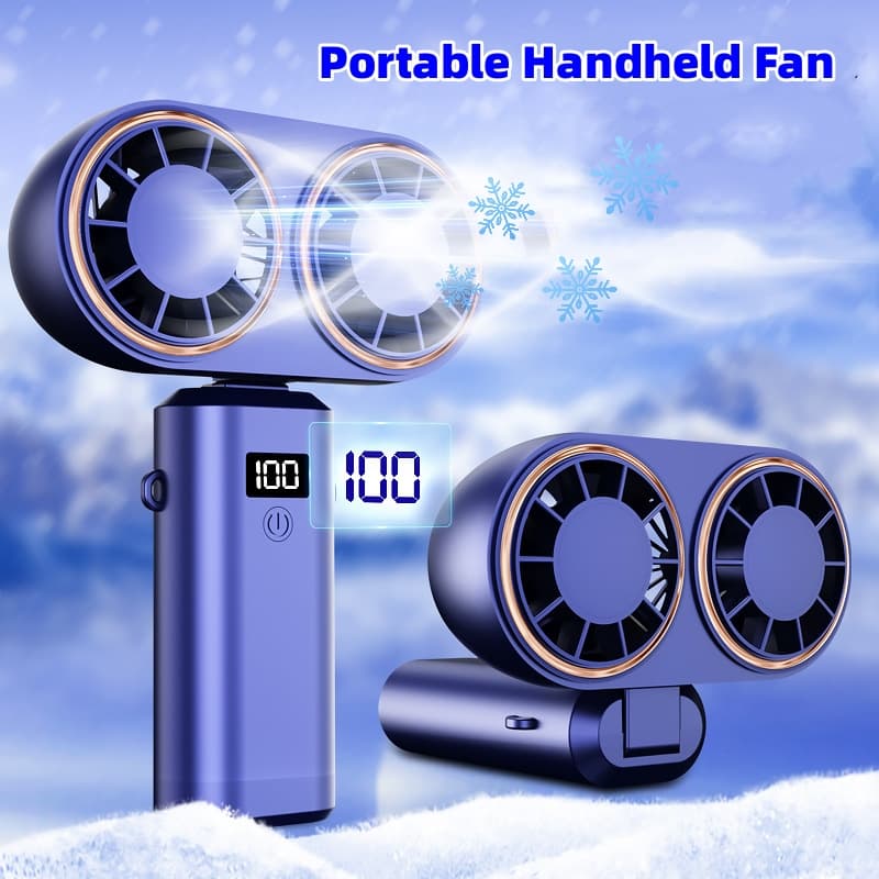 Ventilador Portátil USB Recargable con Pantalla