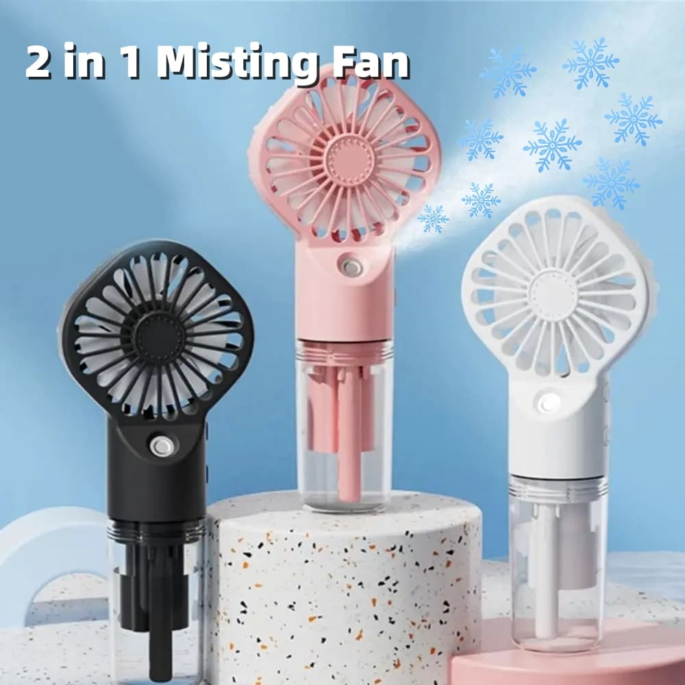 Ventilador Portátil con Humidificador y Carga USB