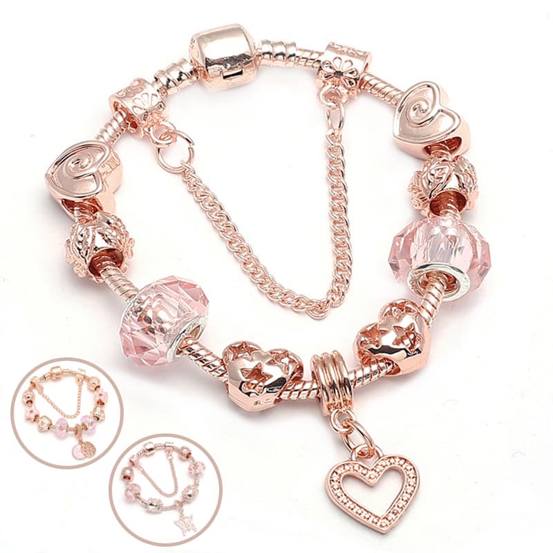 Pulsera Geométrica Rose Gold Fashion Love