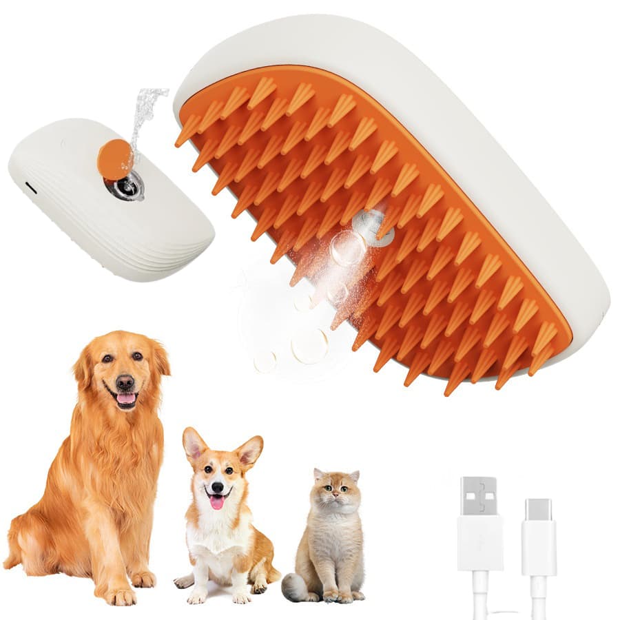 Cepillo de Vapor Recargable USB para Mascotas