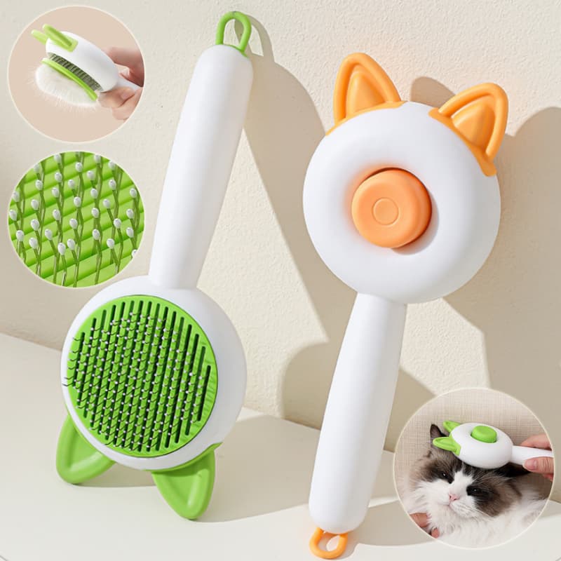 Cepillo Desmañador para Perros y Gatos con Autolimpieza