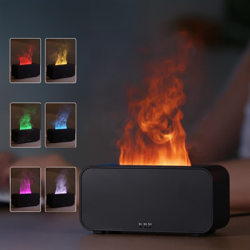 Difusor de Aroma con Llama LED y Humidificador USB
