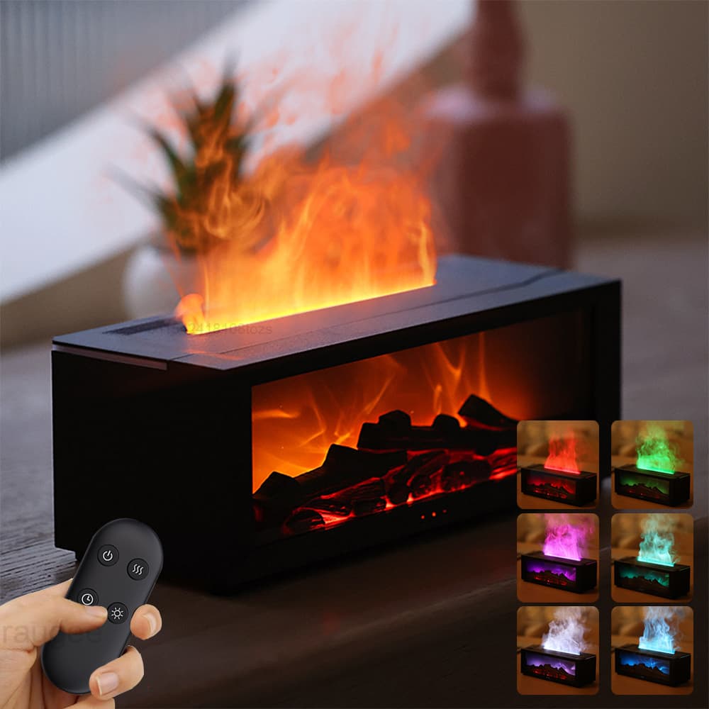 Difusor de Aromas 3D con Efecto Llama y Humidificador