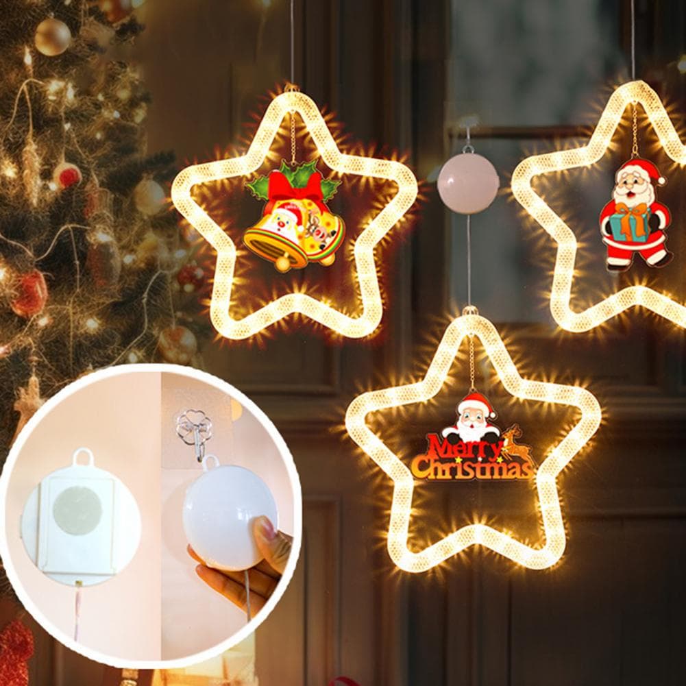 Estrella LED Navideña para Ventana y Puerta
