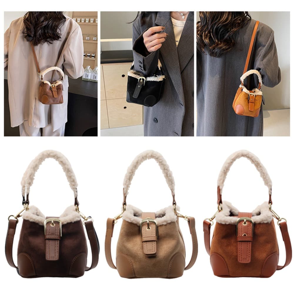 Bolso Crossbody Retro de Peluche para Mujer