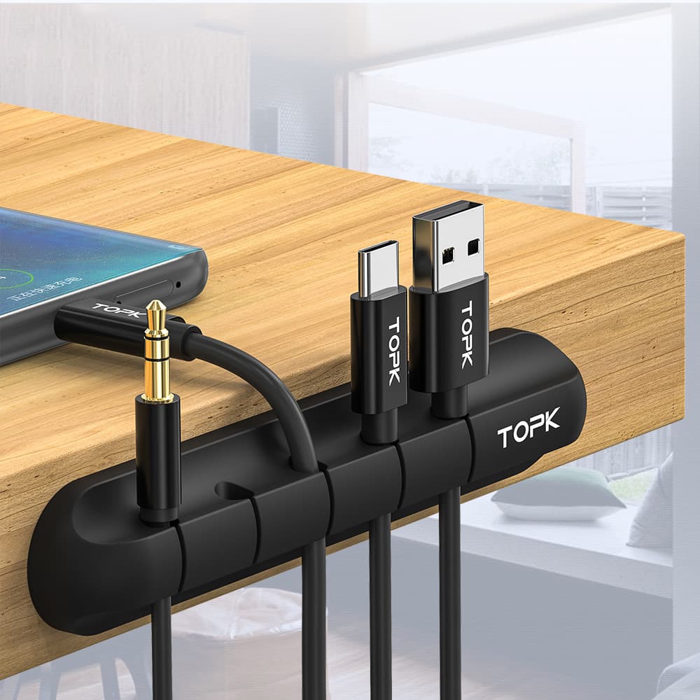 Organizador de Cables de Silicona USB