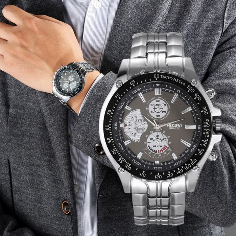 Reloj de Hombre Acero Inoxidable con Calendario Luminoso