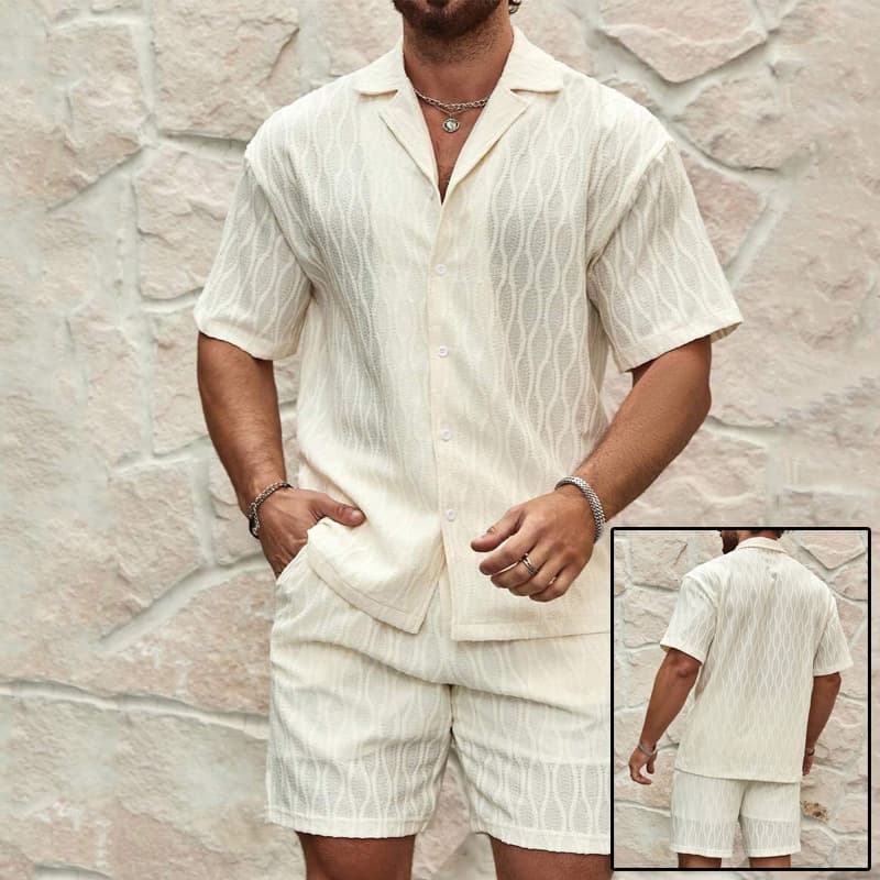 Conjunto de Playa Casual - Camisa y Pantalones Cortos