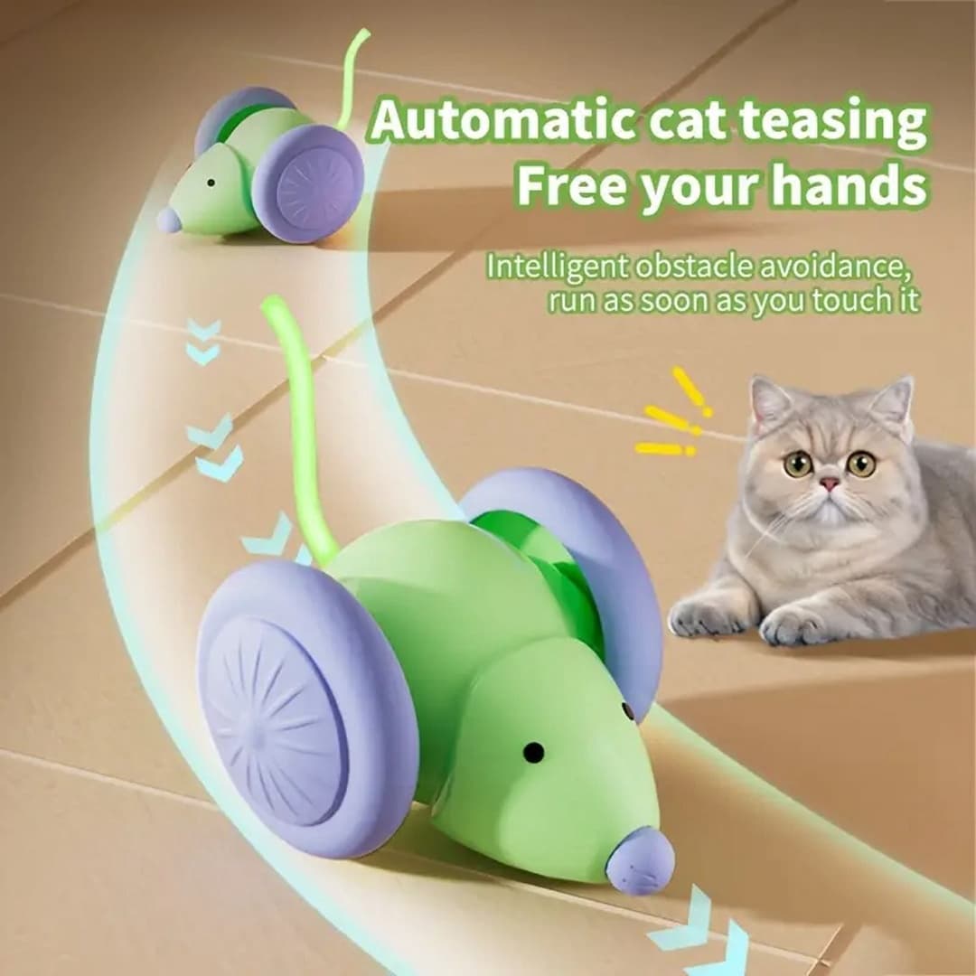 Juguete Interactivo Ratón Eléctrico para Gatos