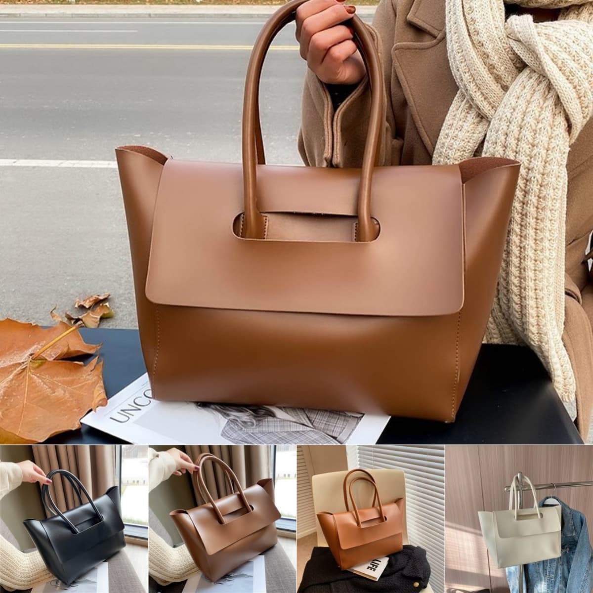 Bolso de Hombro Mujer Estilo Retro Capacidad Grande