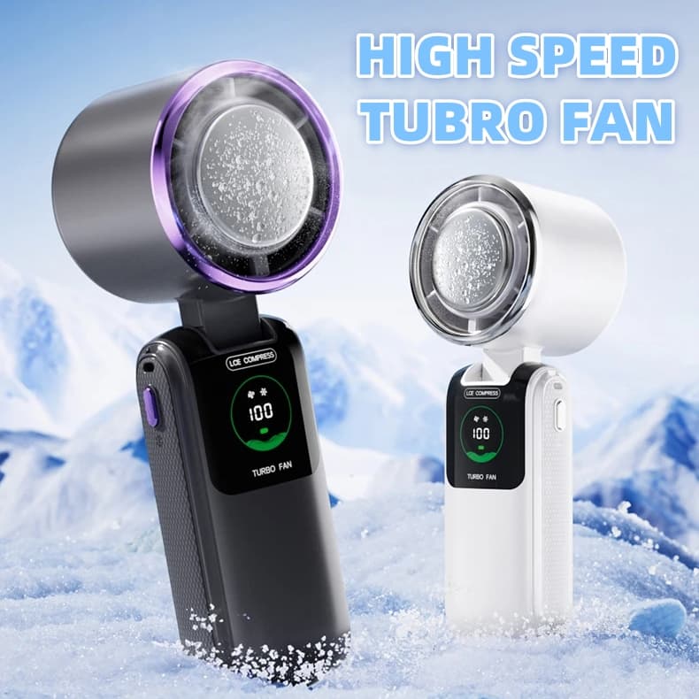 Ventilador de Cuello Portátil con Refrigeración por Hielo