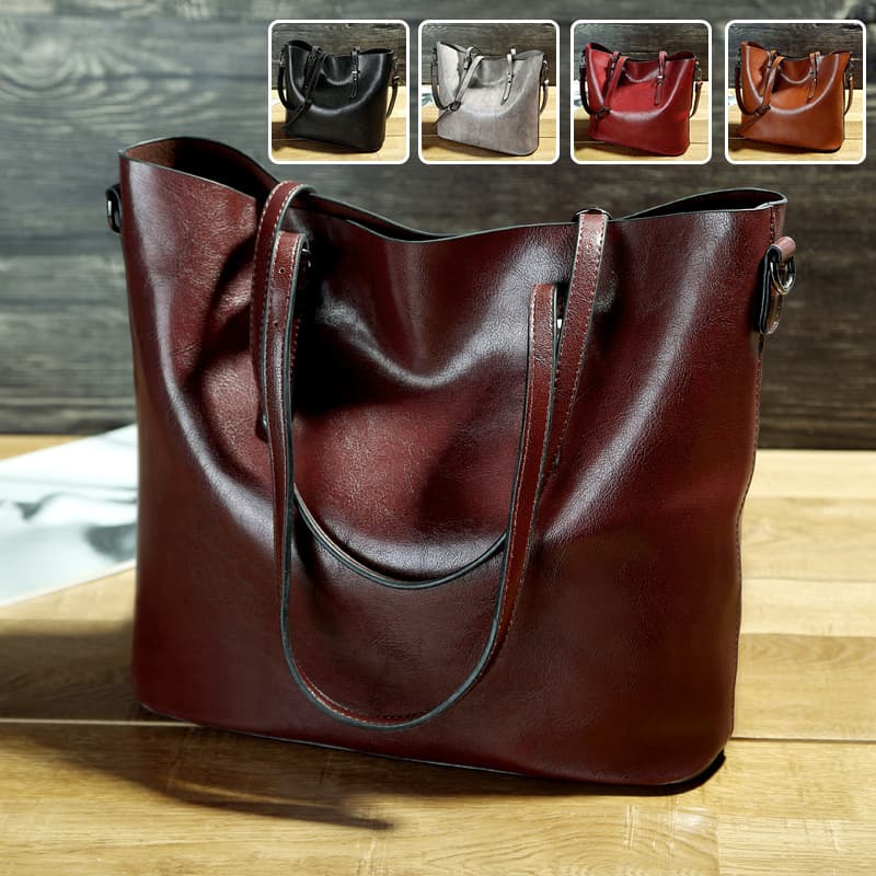 Bolso Messenger de Cuero Encerado para Mujer