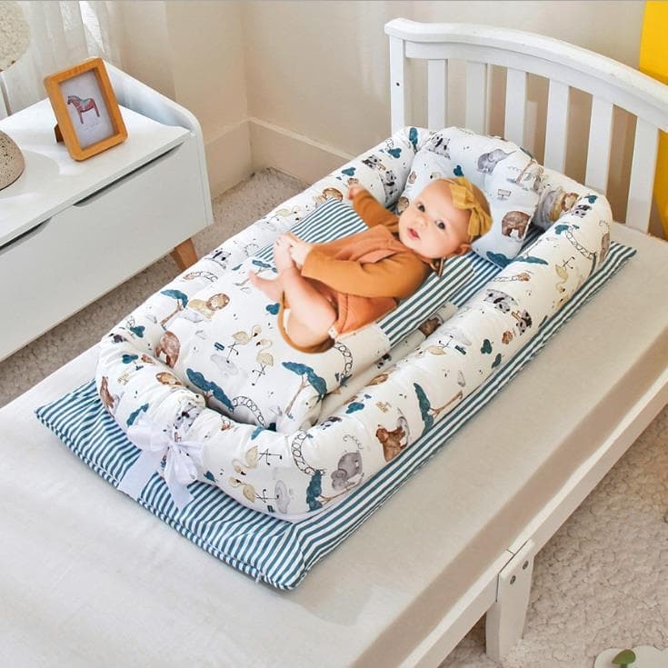 Cuna Plegable Portátil para Bebé con Colchón Ergonómico