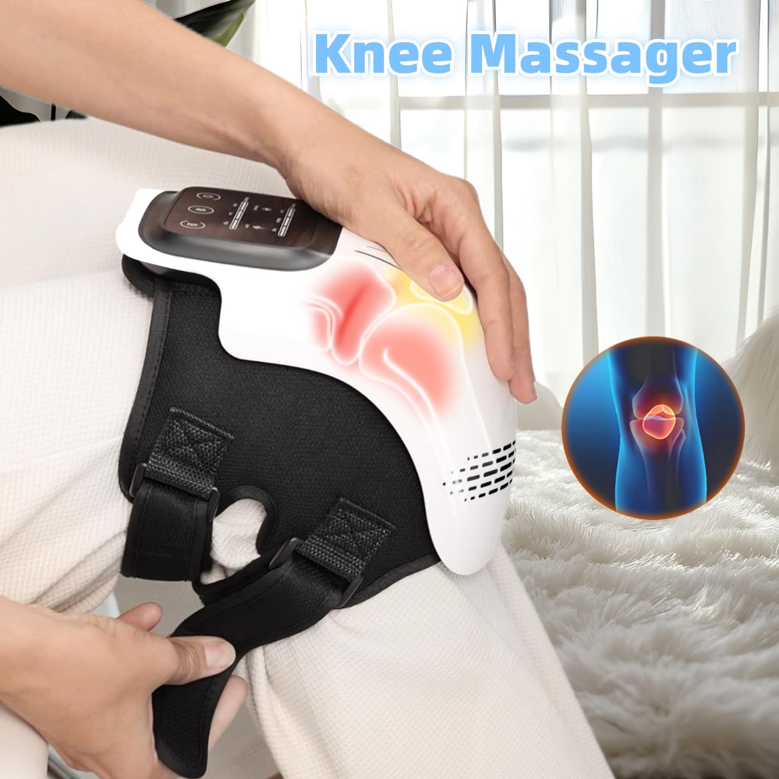 Masajeador de Rodilla Inteligente con Calor e Infrarrojo