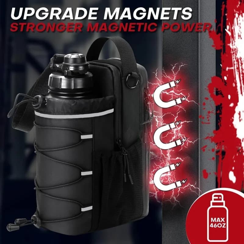 Bolsa de Gimnasio Magnética Crossbody con Soporte de Botella